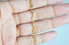 Chaine acier dorée 14k marine,chaine collier,sans nickel,chaine fantaisie,acier chirurgical doré,chaine au mètre,2.8mm,1metre-G1690