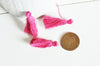 Pompon rose coton, décoration pompon,accessoire coton, pompon boucles, fabrication bijoux, coton rose,25-31mm,les 5,G2772