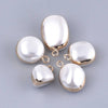 Pendentif grosse perle naturelle Keshi pour création de bijou en perle naturelle blanche et perle eau douce,17-25mm,l'unité, G197