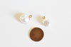 Pendentif grosse perle naturelle Keshi pour création de bijou en perle naturelle blanche et perle eau douce,17-25mm,l'unité, G197