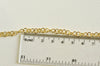 Chaine acier doré 18k maille rollo,chaine qualite,chaine collier, création bijoux,chaine complète,acier inoxydable,5mm, au mètre-G1615