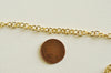Chaine acier doré 18k maille rollo,chaine qualite,chaine collier, création bijoux,chaine complète,acier inoxydable,5mm, au mètre-G1615