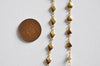 Chaine complète acier dorée 14k cœur,chaine fantaisie sans nickel,chaine fantaisie acier doré,chaine complète,2mm,45.5cm, l'unité, G6775-Gingerlily Perles