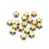 Breloques intercalaires étoileslaiton brut doré,fournitures pour bijoux,sans nickel, breloques laiton brut,etoile,4.5mm, lot de 30-G1494