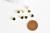 Perle coeur laiton doré 18k,dorure 18carats,fournitures créatives, sans nickel,creation bijoux,perle géométrique,7mm,lot de 10 - G33