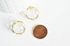 Bague réglable origami laiton brut,bague laiton brut,bijou minimaliste,support bague,bague géométrique,création bijoux,19mm-G1358-Gingerlily Perles
