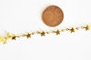 Chaine complète acier dorée 14k étoile,chaine fantaisie,chaine collier,sans nickel,chaine fantaisie, acier doré,chaine complète,45cm, G430