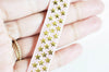 Ruban élastique rose étoile or EFJF, fabrication bijoux, bracelet EVJF,ruban mariage,fourniture créative,scrapbooking,16mm,1 mètre-G1581