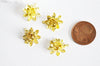 Pendentif fleur dalhia, Pendentif laiton brut, bijou laiton,fleur laiton bijoux,pendentif laiton brut,lot de 2,18.5mm, G440