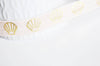 Ruban élastique rose clair or coquilage EFJF, fabrication bijoux,bracelet EVJF,ruban mariage, scrapbooking,16mm, longueur 1 mètre-G2071