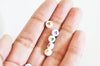 perle ronde coeur coloré plastique blanc,perle plastique,perle ronde lettre,création bijoux,perle coeur, lot de 10 grammes-G1805