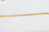 Chaine fine dorée rollo 16K 2.5 microns,chaine collier, création bijoux, chaine complète,chaine dorée,1.7 mm, 43cm,G2425