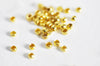 Perles à écraser Dorées, fournitures créatives, perles dorées, création bijoux, laiton doré,5 grammes, 2x1mm-G1881