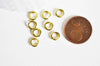 anneaux ronds laiton,anneaux ouverts, fournitures laiton,création bijoux,anneaux laiton,sans nickel les 100, 4mm-G1876-Gingerlily Perles
