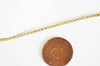 Chaine acier doré 18k maille rollo,chaine qualite,chaine collier, création bijoux,chaine au mètre,acier inoxydable,2mm, au mètre-G2057
