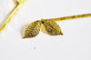 Supports de barrette métal doré feuille,barrette dorée,accessoires cheveux, accessoire mariage,27mm,lot de 5 G4386