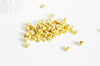 grosses perles rocaille dorée brillante ou mate, fournitures bijoux, perle métallisé e, doré opaque, lot 10g, diamètre 4mm-G1950