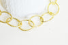 Chaine doré maille ronde texturée aluminium doré pâle,chaine collier,création bijoux,chaine martelée,24mm,vendue au mètre,G2783