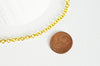 CADEAU Chaine rollo dorée, fourniture créative, chaine bijou, chaine doré,création bijoux, grossiste chaine,chaine dorée,4mm,5 mètres,G2871