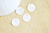 Pendentif rond nacre blanche, pendentif coquillage, coquillage blanc, coquillage naturel,création bijoux, 20mm,lot 10-20,G3095