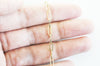 Chaine fine dorée rectangle 16K,chaine plaquée or 2.5 microns, chaine collier,création bijou,chaine dorée,1.8 mm,chaine au mètre,G2938