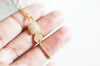 Bracelet réglable laiton doré 14k cadenas et clef zircon, bracelet doré,bracelet laiton or,sans nickel,bracelet zircon doré,26cm,G2572-Gingerlily Perles