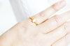 Bague dorée 14k opalite,creation bijou femme, bijou minimaliste, bague dorée pierre, cadeau anniversaire, 17.5mm,l'unité,G3083-Gingerlily Perles
