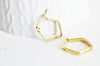créoles géométrique acier doré, bijoux doré,création bijoux, boucles losange,sans nickel,la paire,boucles acier, 16mm, la paire,G2325-Gingerlily Perles