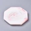 Plateau porcelaine Marbre rose et blanc, présentoir bijoux, un support décoratif minimaliste pour poser vos bijoux,9.1cm,l'unité G5112-Gingerlily Perles