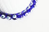 Perles rondes Mauvais Oeil bleue,perle Bijoux, perles rondes,perle verre artisanal chance pour création bijoux, 12mm,les 10,G3338