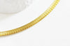 Chaine acier dorée 14k serpent,fourniture créative,chaine collier,sans nickel,chaine fantaisie,acier, chaine complète,6mm,45 G5353-Gingerlily Perles