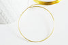 Cercle fil d'acier doré 1mm,fil fin métallique pour la création bijoux sans nickel, le cercle de 5.5cm,largeur 1mm Lot de 2 cercles,G3459-Gingerlily Perles