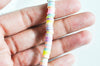 Perles polymère multicolore pastel heishi 6mm, Perles plastique, perle heishi,perle disque,6mm,le fil de 320 perles G3605