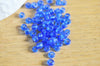 grosses perles rocaille bleu transparent,fournitures pour bijoux, perles rocaille bleues, bleu roi opaque, lot 10g, diamètre 4mm G3814