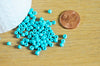 grosse perles de rocaille turquoise, perles rocaille, perlage,perles verre, rocaille bleu,fabrication bijoux,10grammes,4mm G3812