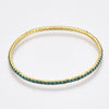 Bracelet élastique laiton doré strass bleu, un bracelet doré pour créer des bijoux dans des teintes tropciales, 50mm, l'unité G3960-Gingerlily Perles