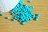 grosse perles de rocaille turquoise, perles rocaille, perlage,perles verre, rocaille bleu,fabrication bijoux,10grammes,4mm G3812