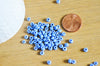 Grosses perles de rocaille bleu tendre, fourniture créative, perles rocaille, grosse perles, bleu opaque,10 grammes,4mm G3817