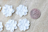 Cabochon fleur résine blanche nacrée, fève fleur, fleur résine époxy,23-24mm, lot de 2, G4388-Gingerlily Perles