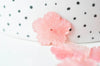 Pendentif acétate fleur rose paillettes, création bijoux,perles plastique,bijou fleur plastique,lot de 5, 20mm G4013