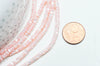 perle nacre naturelle heishi rose pastel,tube coquillage coloré,perle coquillage,création bijoux,2x4mm, le fil de 95 perles, G4474