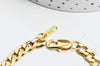 Bracelet grosse maille figaro gourmette acier doré 14k, création bijoux,bracelet acier doré inoxydable sans nickel, 20cm G4447-Gingerlily Perles
