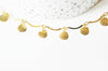Chaine laiton doré 18 carats coquillages, chaine doree fantaisie pour création bijoux,15x2mm, le mètre G5355