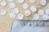 Pendentif charm coquillage nacre blanche naturelle ,pendentif coquillage nacre,coquillage blanc,création bijou, 10mm, les 5 G4623