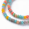 Perle abacus cristal multicolore opaque, perles bijoux, perle abacus, perle cristal,Perles verre ,3x2.5mm, le fil de 190 perles G4423