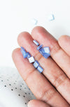 perles rocaille carré verre rectangle bleu tendre nacré, perle carré création bracelet, perle tila,4.5mm,2 trous, Les 50 (4.8 GR)G4452