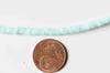 Perles polymère bleu turquoise clair heishi 4mm,fabrication bijoux, Perles plastique, perle heishi disque, 4mm,le fil de 320 perles G4208