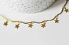 Chaine laiton doré 18 carats étoiles, chaine doree fantaisie pour création bijoux,16mm, le mètre G4169