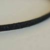 cordon suédé noir, cordon pour bijoux,cordon à paillettes, création bijoux,cordon cuir, largeur 4mm, longueur 1 mètre-G756