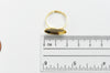 Bague réglable pour cabochon 18.5x13.5mm en acier doré inoxydable, un support bague personnalisable pour creation bijoux,17mm,les 2 G4319-Gingerlily Perles